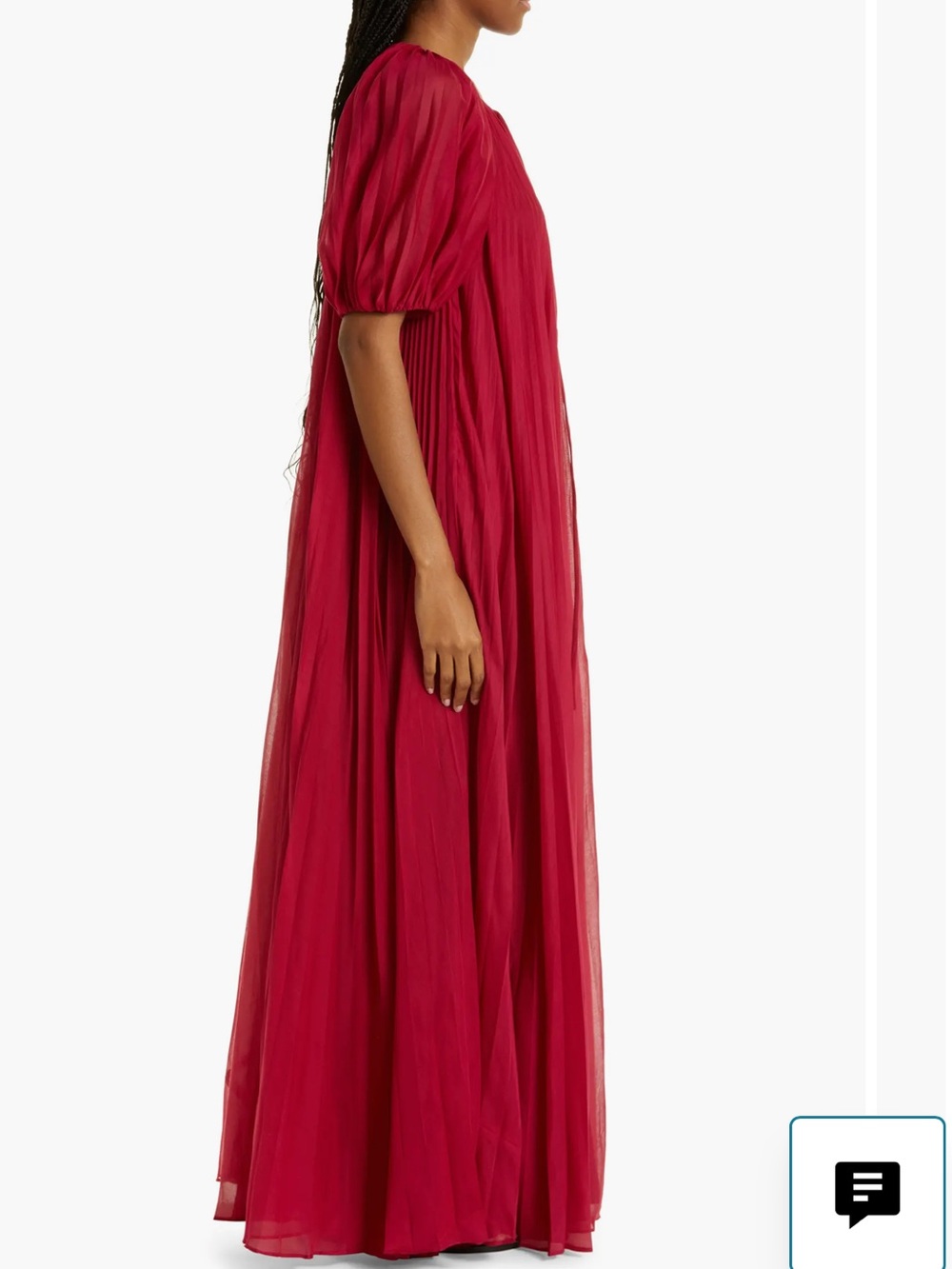 Sunburst Pleat Elbow Sleeve Maxi Dress - Picture 4 of 7
